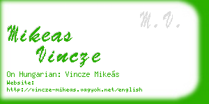 mikeas vincze business card